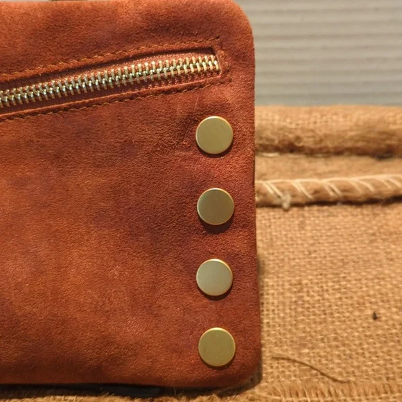 Hammitt Los Angeles Rust Suede Crossbody Or Wristlet. NEW without Tags. Gold Hdw - Picture 3 of 6